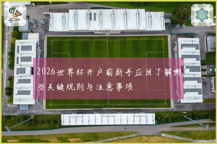 2026世界杯开户前新手应该了解哪些关键规则与注意事项
